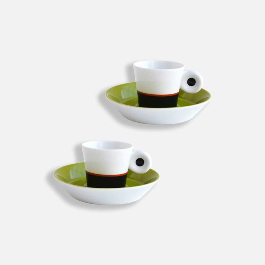 Bernardaud | Irazu Espresso Cups & Saucers - Set of 2 (4 Pcs)