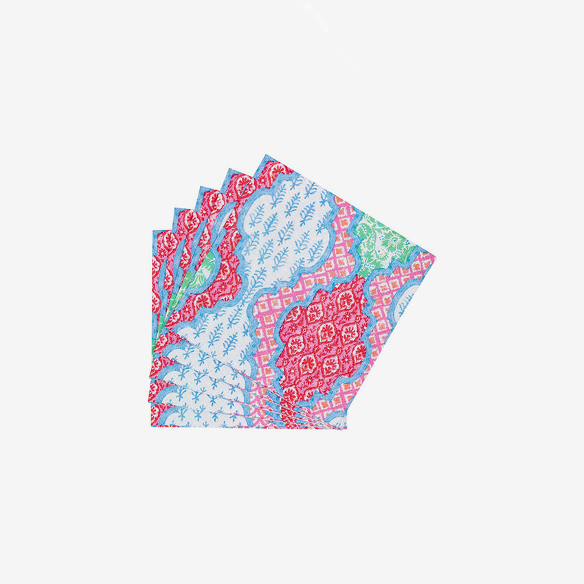 Caspari | Provencale Cotton Pink Multi Napkin