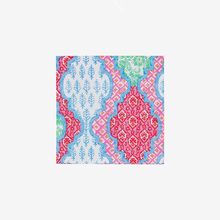 Caspari | Provencale Cotton Pink Multi Napkin