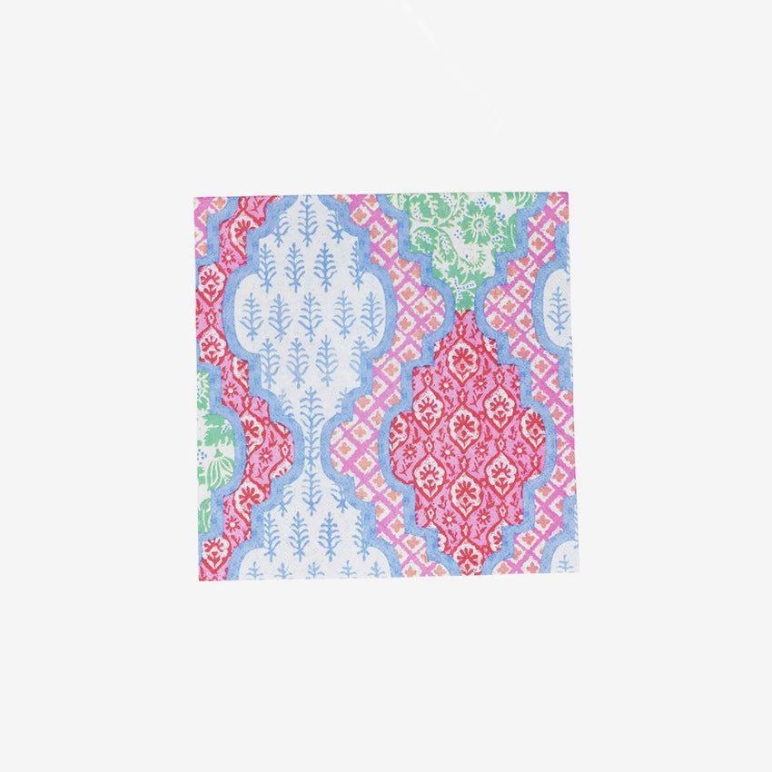 Caspari | Provencale Cotton Pink Multi Napkin