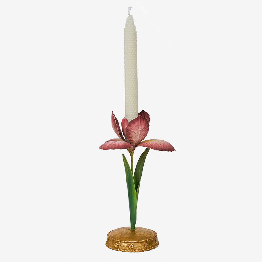 Juliska | Meadow Walk Iris Candlestick - Pink