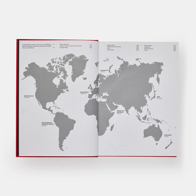 Phaidon | The Atlas of Car Design: The World's Most Iconic Cars (Rally Red Edition)