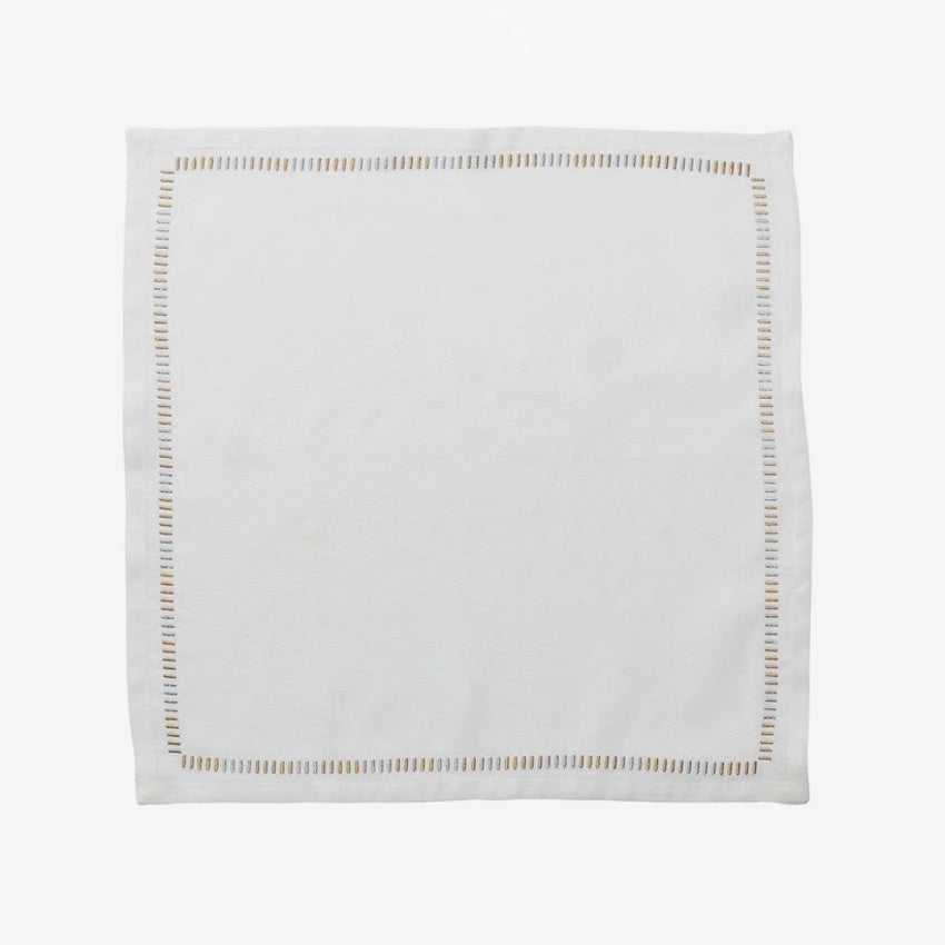 Baccarat X Kim Seybert | Harmonie Napkin White/Gold/Silver