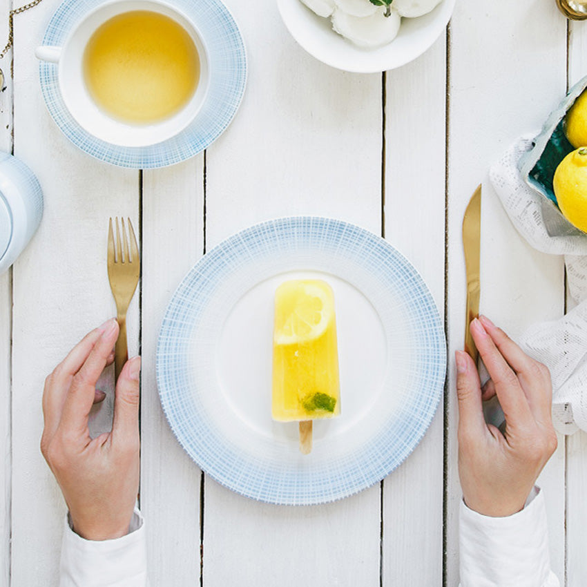 Bernardaud | Assiette creuse/bol Saphir - Blanc et turquoise