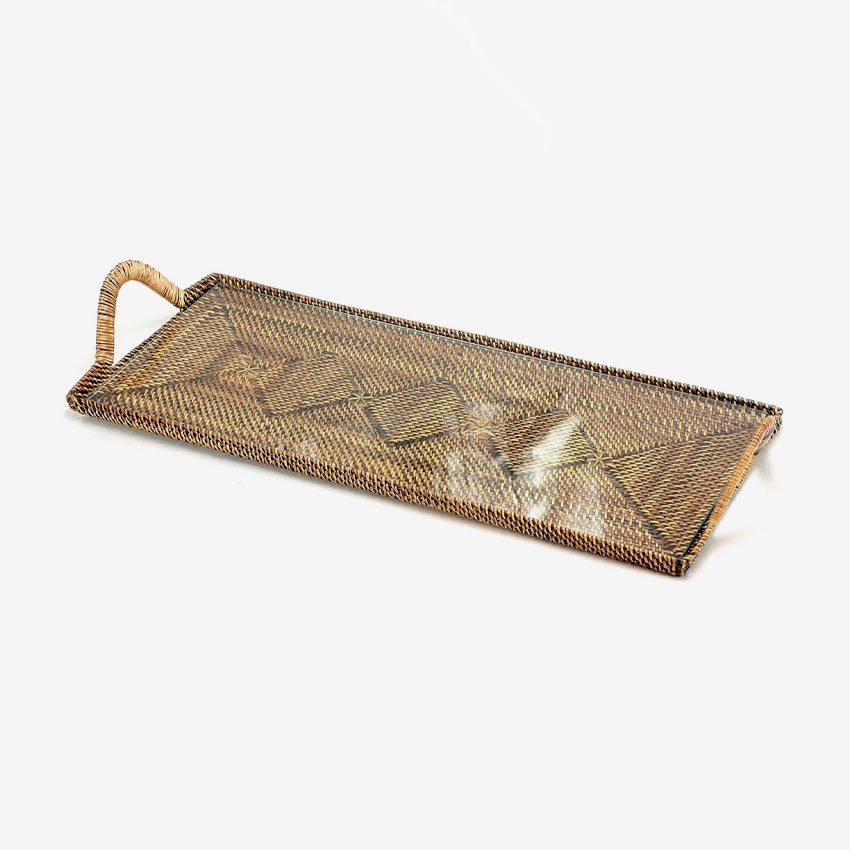 Calaisio | Rectangular Glass Cocktail Serving Tray