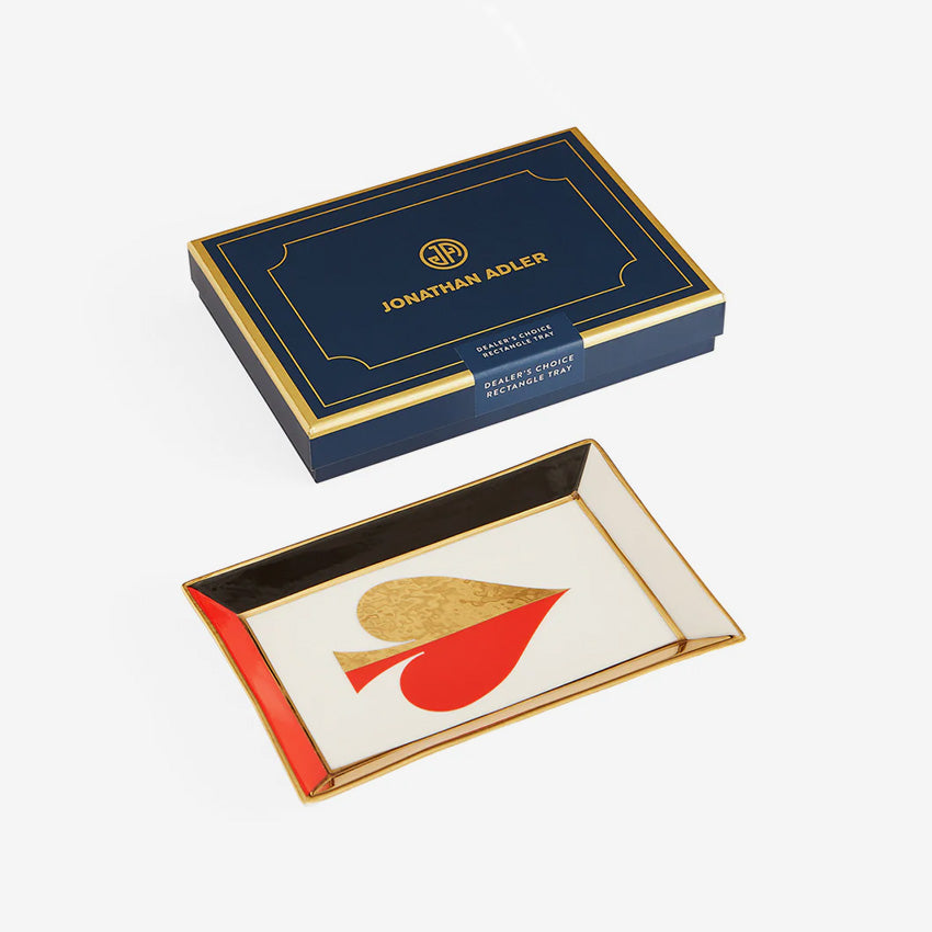 Jonathan Adler | Dealer's Choice Rectangle Tray - Spade