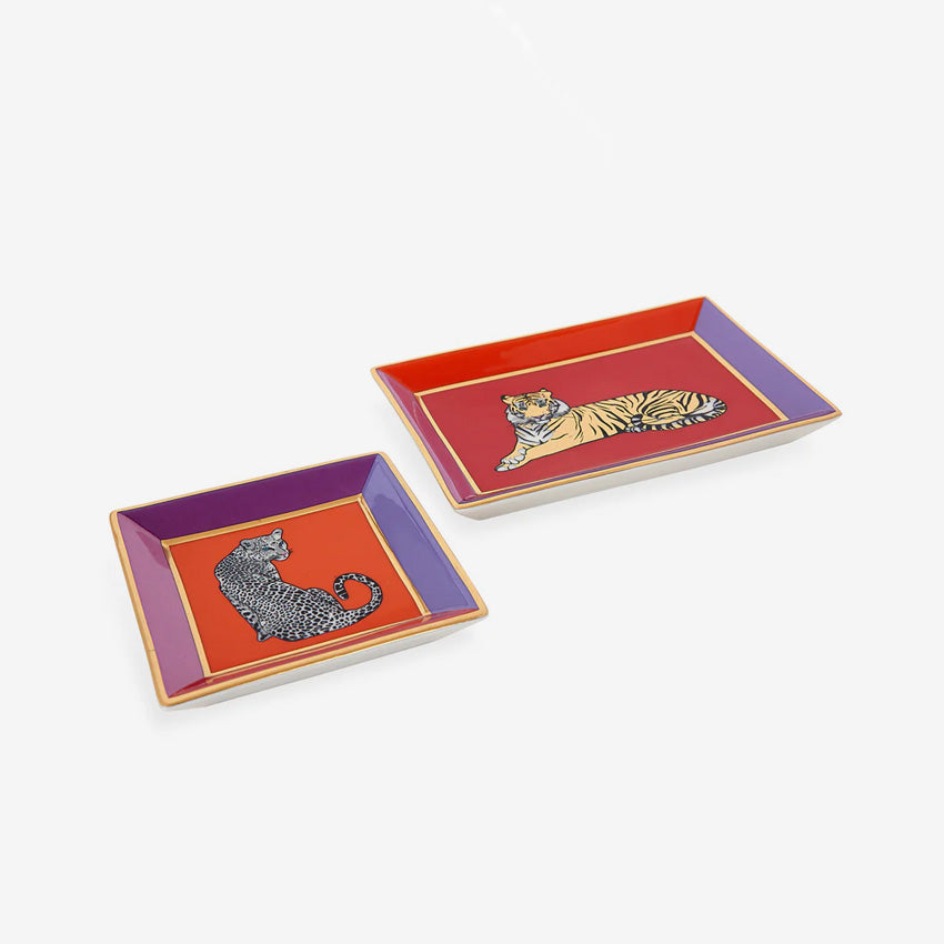 Jonathan Adler | Safari Square Tray - Purple, Red, Gold, Orange