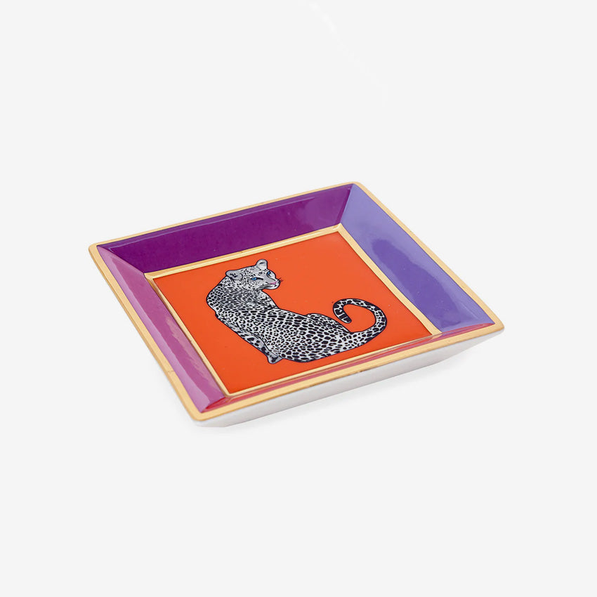 Jonathan Adler | Safari Square Tray - Purple, Red, Gold, Orange