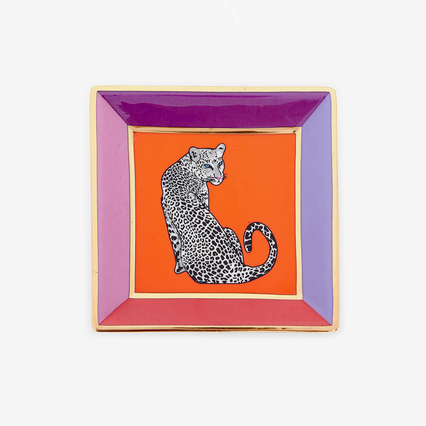 Jonathan Adler | Safari Square Tray - Purple, Red, Gold, Orange