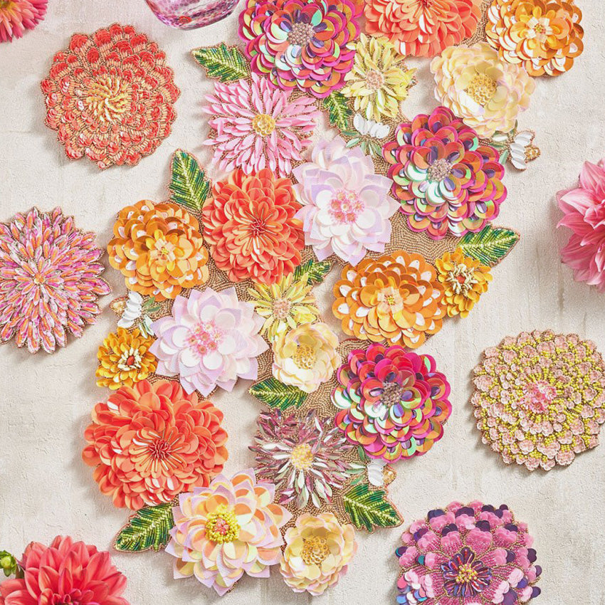 Kim Seybert | Dahlia Coaster Multi - Set of 4