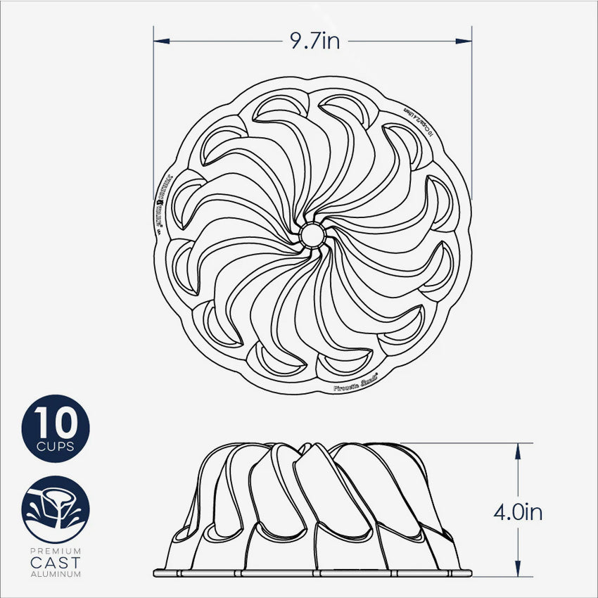 Nordicware | Pirouette Bundt Pan 10 Cup