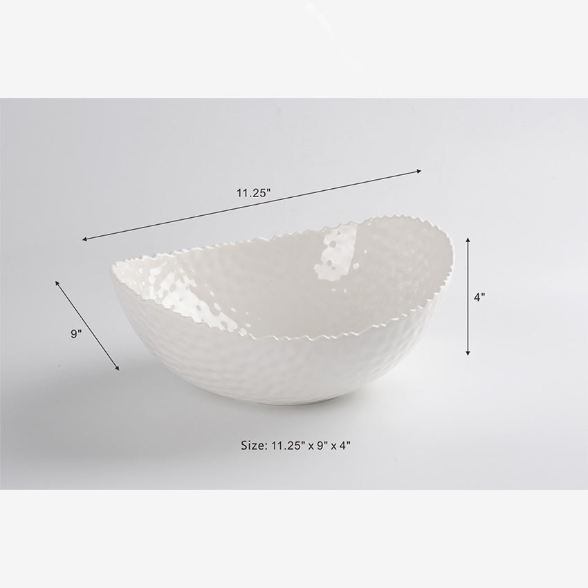 Pampa Bay | Hammered Melamine Oval Bowl