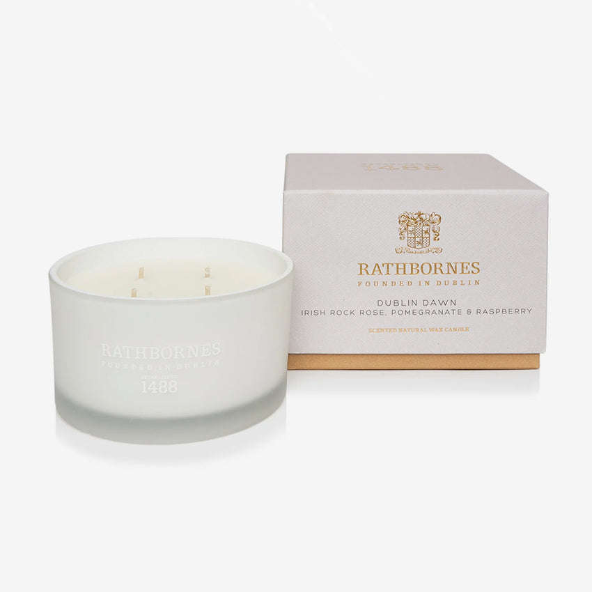 Rathbornes 1488 | Dublin Dawn Scented Candle (Irish Rock Rose, Davana And Raspberries)