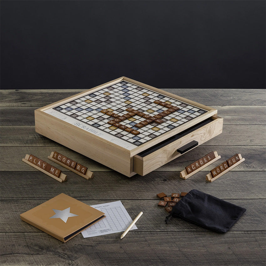 WS Game Company | Scrabble - Maple Luxe Edition