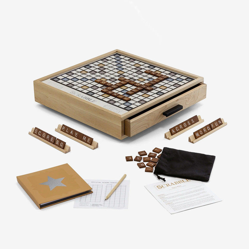 WS Game Company | Scrabble - Maple Luxe Edition