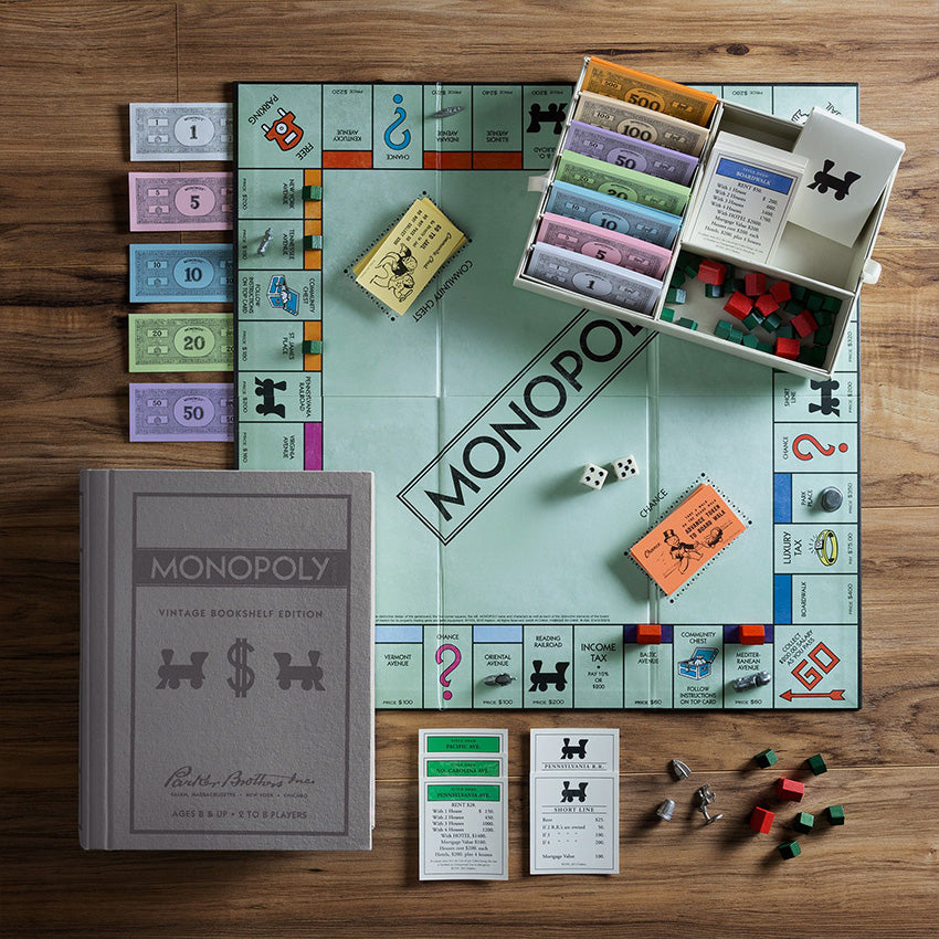 WS Game Company |  Édition Vintage Bookshelf Monopoly