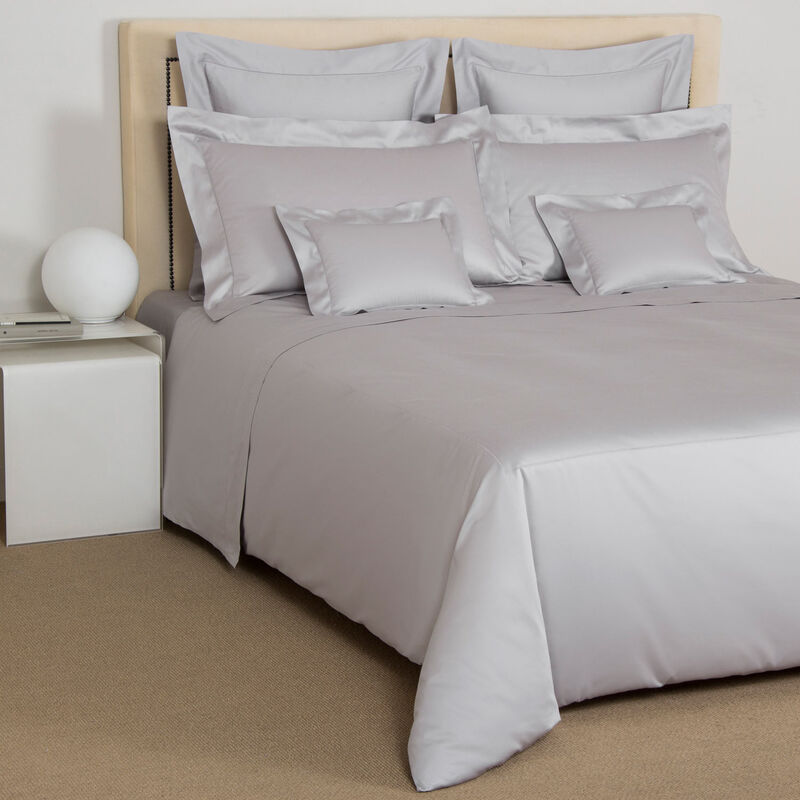 Maison Lipari Single Ajour Sateen King Duvet Cover Grey Cliff  FRETTE.