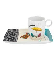 Maison Lipari Alma Rio Janeiro Tray + Mug 3.9x5.87x8.7  VISTA ALEGRE.