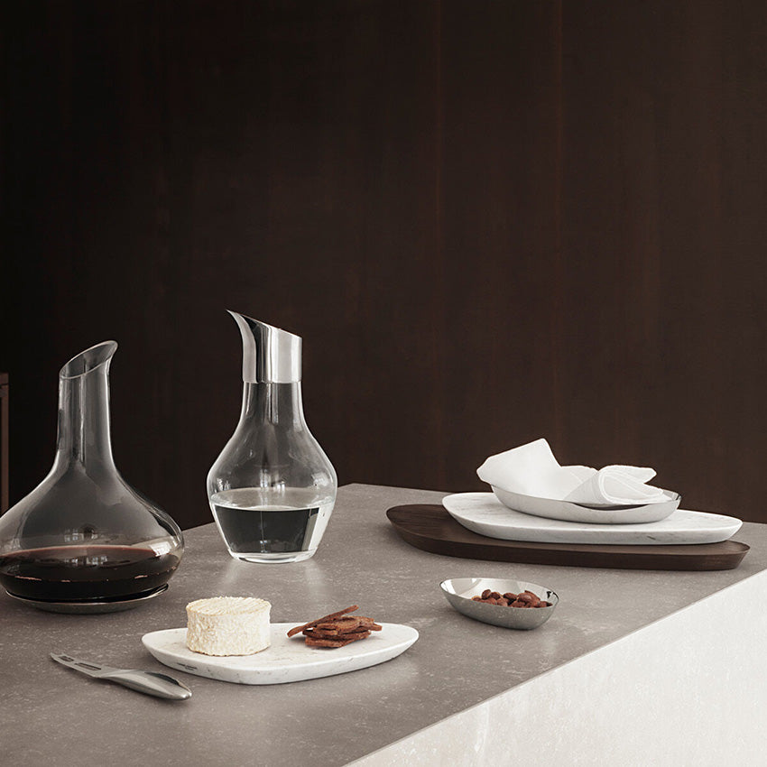 Georg Jensen | Sky Carafe à Vin Avec un Sous-verre en Acier Inoxydable