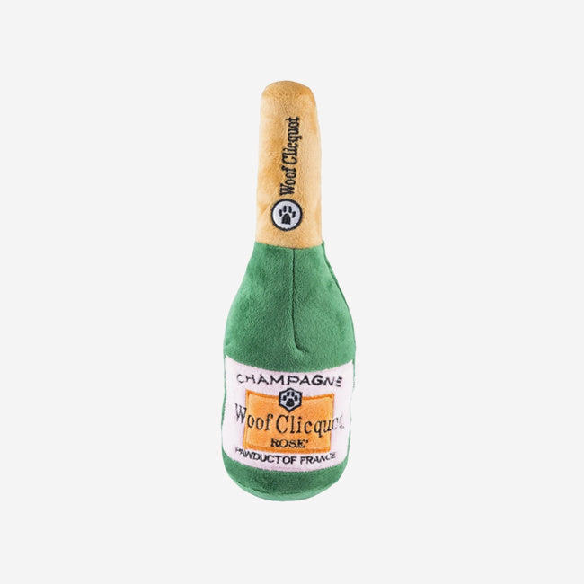 Maison Lipari Woof Clicquot Rosé Champagne Bottle Small Dog Toy - Green  HAUTE DIGGITY DOG.