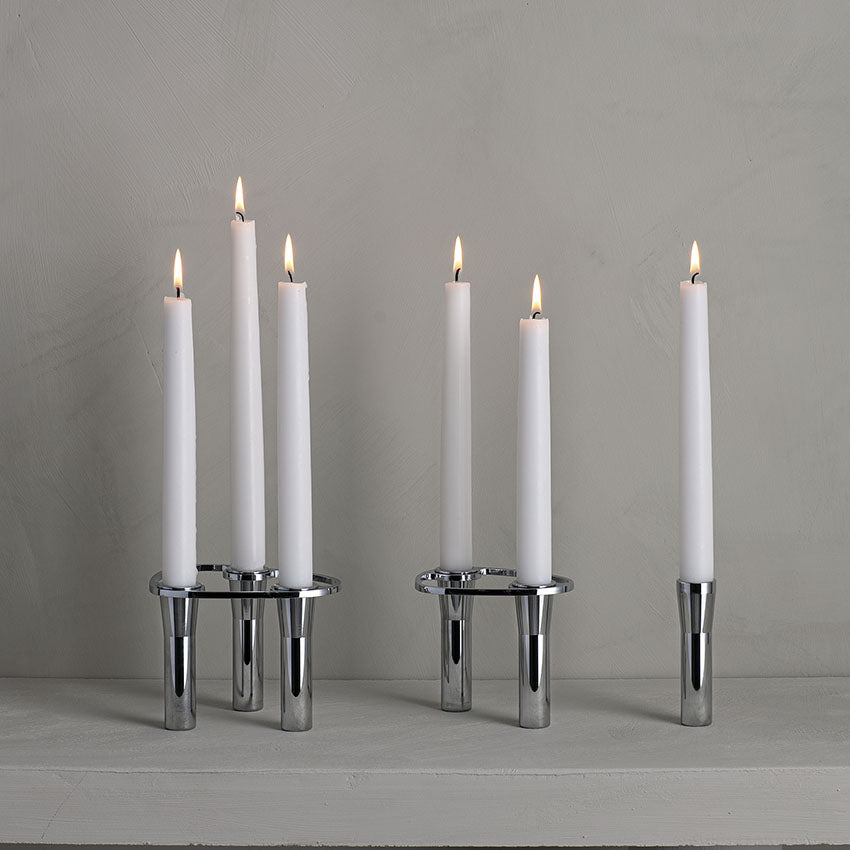 LIND DNA | Curve Candle Holder Gift Set 01 Chrome Steel | 991451 ...