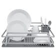 Maison Lipari Ta Da Single Level Dish Rack With Drysmart Silicone Mat 21 X 14.75"  JASCOR.